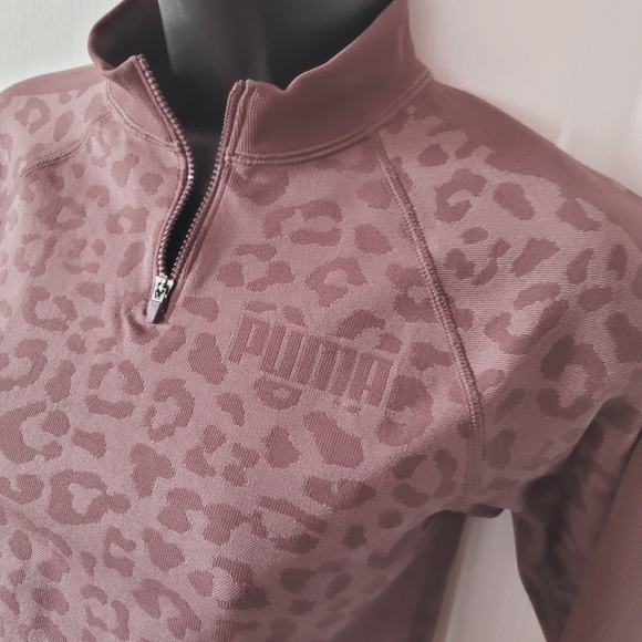 Puma Mauve Animal Print Long Sleeve Top - Picture 8 of 11